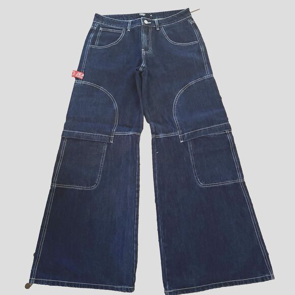 Jaded London Colossus Fit W28  Actual 32 x 32 Wide Leg Baggy Skater Y2K Grunge - Picture 2 of 16